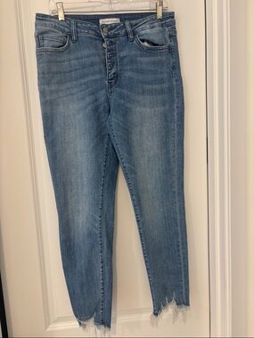Flying Monkey Light Blue High-Rise Button-Fly Ankle Jeans size 31